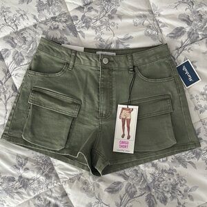 Green Women's Cargo Shorts
